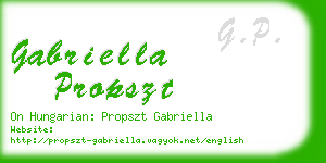 gabriella propszt business card